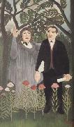 Henri Rousseau Portrait of Guillaume Apollinaire and Marie Laurencin with Poet's Narcissus oil on canvas